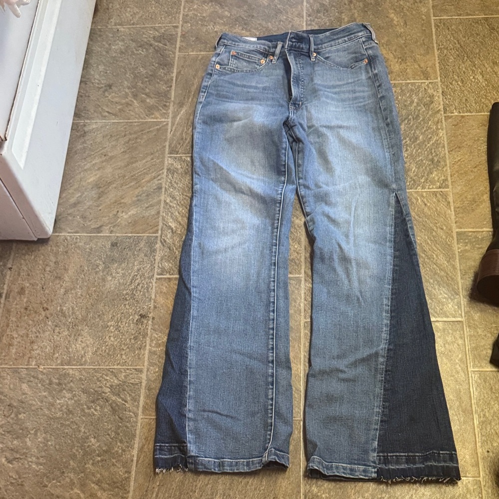 GAP Women's Two-Tone Flare Jeans